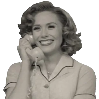 📱 Wanda Maximoff WandaVision Wanda Maximoff, WandaVision, Elizabeth Olsen, Marvel, personnage, télévision telegram sticker