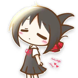 😇 погладь меня 애니메이션, 치비, 귀여운, 소녀, 만화, 카와이, 만화 telegram sticker