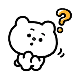💨 クマ, 質問, 可愛い, 動物, ステッカー telegram sticker