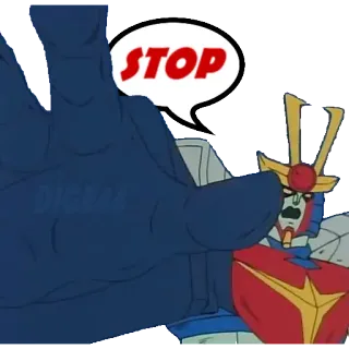 🚫 STOP Dừng, Bàn tay, Robot, Phim hoạt hình, Anime telegram sticker