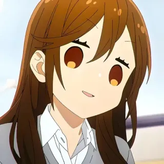 😐 Hori Kyouko Horimiya อนิเมะ, ผู้หญิง, น่ารัก, ยิ้ม, นักเรียนหญิง whatsapp sticker