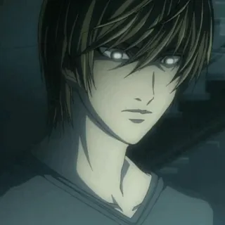 ⚖ Light Yagami Death Note Anime, Manga, Méchant, Protagoniste, Surnaturel, Mort telegram sticker