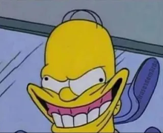 😁 Homer Simpson The Simpsons Гомер Симпсон, Симпсоны, Мультфильм, Смешной, Анимация, Персонаж, Юмор whatsapp sticker
