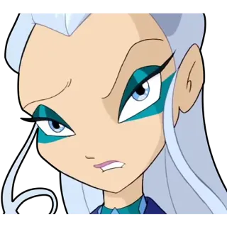 👁 Icy Winx Club kreskówka, lodowy, złoczyńca, wiedźma, magia, animacja telegram sticker