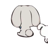 🤣 lapin, mignon, animal, blanc, autocollant telegram sticker