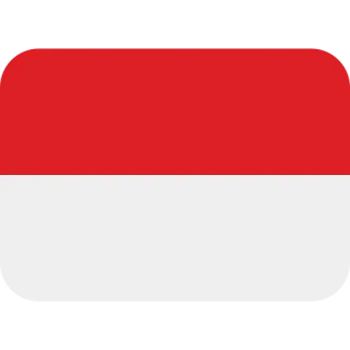 🇮🇩 bandera, Indonesia, rojo, blanco, país telegram sticker