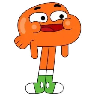 😲 Darwin Watterson The Amazing World of Gumball dibujos animados, pez, naranja, personaje, Gumball whatsapp sticker