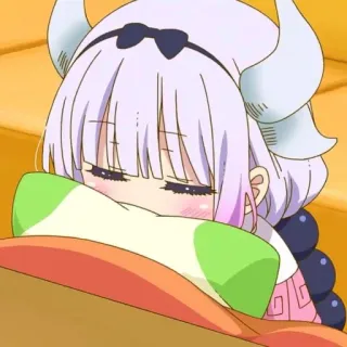 💜 Kanna Kamui Miss Kobayashi's Dragon Maid Anime, Kanna, Drago, Carino, Kawaii telegram sticker