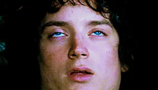👽 Frodo Baggins Lord of the Rings Frodo, El Señor de los Anillos, Elijah Wood, Meme, Ojos en blanco, Expresión telegram sticker