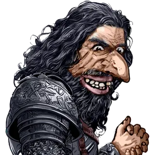 🧑‍🦲 ファンタジー, キャラクター, 騎士, 鎧, イラスト, 中世 whatsapp sticker