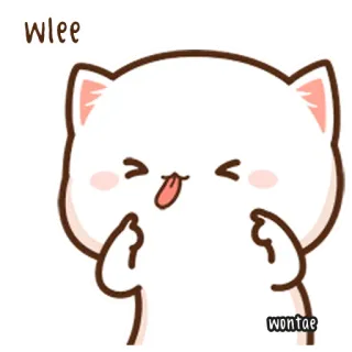 🍥 wlee Katze, süß, Sticker, Cartoon telegram sticker