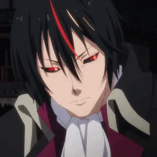 🥀 Diablo That Time I Got Reincarnated as a Slime Anime, Isekai, Demonio, pelo negro, ojos rojos, Manga whatsapp sticker