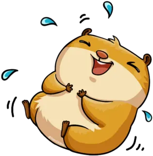 😂 Hamster, süß, fröhlich, Tier, Nagetier, lachend telegram sticker