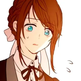 😥 Frau, Figur, Weiblich, Illustration, Anime Stil whatsapp sticker