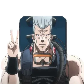 ✌️ Jean Pierre Polnareff JoJo's Bizarre Adventure Anime, Jojo, Personaggio, Cartone animato telegram sticker