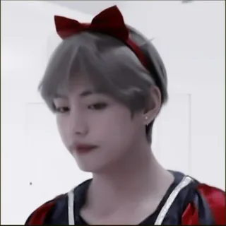 🪡 pessoa, retrato, jovem, tiara, laço, interior telegram sticker