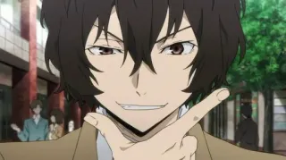 🖤 Dazai Osamu Bungo Stray Dogs Anime, Bungo Stray Dogs, Dazai Osamu, Postać, Portret telegram sticker
