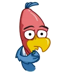 🤢 burung, kartun, stiker, karakter, hewan whatsapp sticker
