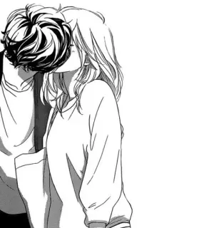 ❤ アニメ, キス, 恋愛, カップル, マンガ, 愛 telegram sticker
