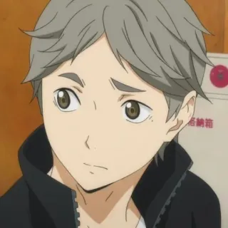 🤔 Sugawara Koushi Haikyuu!! Anime, Haikyuu, Sugawara, Koushi, Manga, Personnage, Portrait telegram sticker