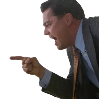 👈 мужчина, указывает, кричит, бизнес, злой telegram sticker