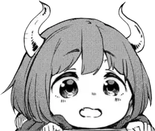 🤨 Аниме, Манга, Демон, Милый, Девушка, Рога telegram sticker