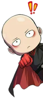 🙁 Saitama One-Punch Man Аниме, Манга, Герой, Супергерой, Чиби, Ванпанчмен, Сайтама whatsapp sticker