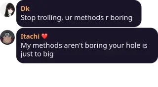 🧑‍⚖️ Stop trolling, ur methods r boring
My methods aren't boring your hole is just to big 钓鱼, 侮辱, 冒犯, 聊天 telegram sticker
