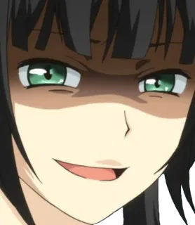 😁 アニメ, キャラクター, ニヤリ, 邪悪, 企み telegram sticker