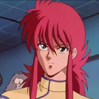 🙃 Kurama Yu Yu Hakusho Аниме, Манга, Лис-демон, Бишонен telegram sticker