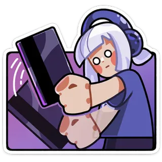😡 Гейминг, Геймер, Играю, Мобильная игра, Мультфильм, Персонаж whatsapp sticker