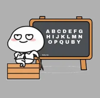 🌟 professeur, alphabet, ABC, classe, éducation telegram sticker