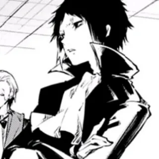 🙄 Akutagawa Ryunosuke Bungou Stray Dogs anime, manga, character, akutagawa telegram sticker