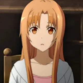 😮 Asuna Yuuki Sword Art Online Anime, Kreskówka, Postać, Dziewczyna telegram sticker