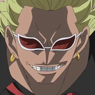 🦩 Donquixote Doflamingo One Piece อนิเมะ, ตัวร้าย, โดฟลามิงโก้, วันพีซ, สไมล์ telegram sticker