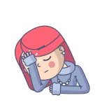 Red Elizabeth telegram stickers