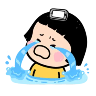 😭 menangis, sedih, telepon, kesal, kartun, emosi, air mata telegram sticker