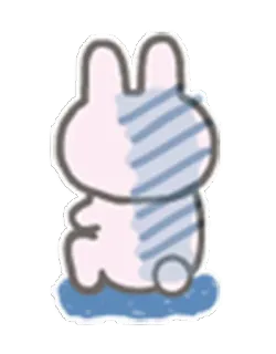 ⚾ coelho, coelhinho, fofo, animal, desenho animado telegram sticker