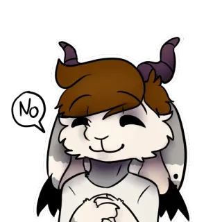 ❌ No cartoon, animal, cute, no, goat, sticker whatsapp sticker