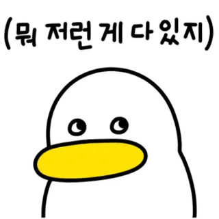💬 뭐.저런 게 다 있지 鸭子, 动物, 卡通, 角色 telegram sticker