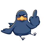 Angry Crow @TgEmojis telegram emojis 🖕