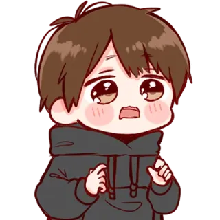 🐾 anime, kartun, emosi, stiker, ilustrasi whatsapp sticker