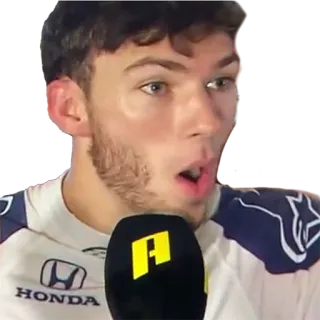 😵 pierre gasly, f1, formule 1, course, alpha tauri whatsapp sticker