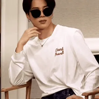 ๐ Chanel Hawaii person, sunglasses, long-sleeved shirt, Chanel Hawaii, fashion telegram sticker