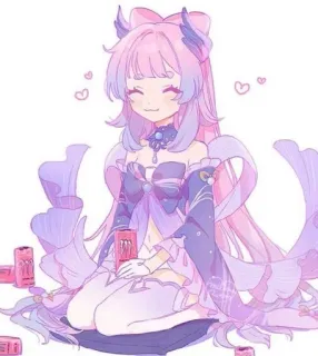 💗 Kokomi Genshin Impact Anime Mädchen, Pinke Haare, Kokomi, Genshin Impact, Süß, Anime, Charakter telegram sticker