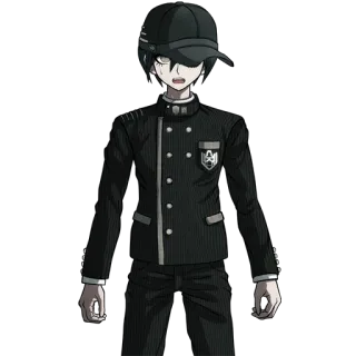 😧 Shuichi Saihara Danganronpa Аниме, Видеоигра, Детектив, Подросток, Школьная форма telegram sticker
