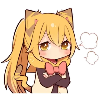 😏 anime, kawaii, chibi, cute, cartoon, sticker telegram sticker