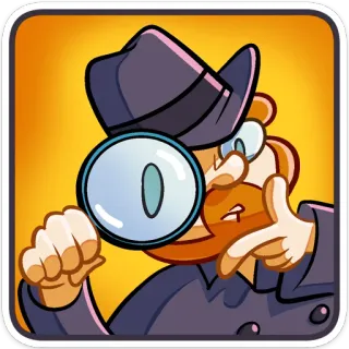 🔍 detetive, lupa, desenho animado, investigação, mistério, chapéu whatsapp sticker