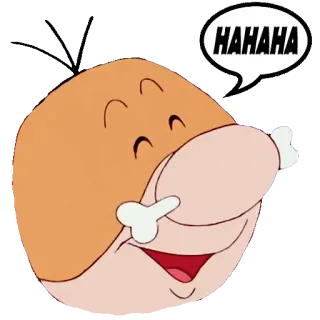 🤣 HAHAHA cartoon, laughing, happy, character, speech bubble whatsapp sticker