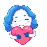 ๐ heart, love, cartoon, cute, emoji, sticker telegram sticker